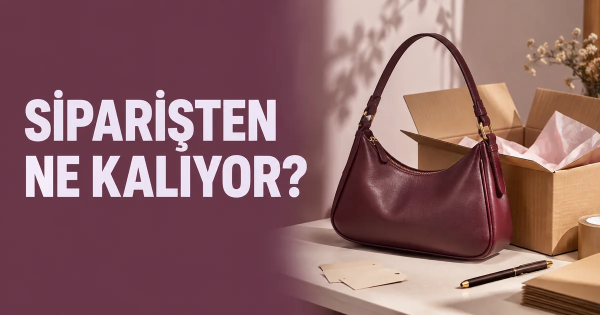 Siparişten ne kalıyor başlıklı kapak: çanta, kargo kutusu ve gider fişleri